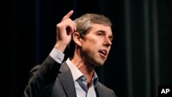 Democratic presidential candidate Beto O'Rourke speaks at the Iowa Federation of Labor convention, Aug. 21, 2019, in Altoona, Iowa.