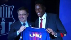 Le défenseur colombien Yerry Mina signe au FC Barcelone (vidéo)