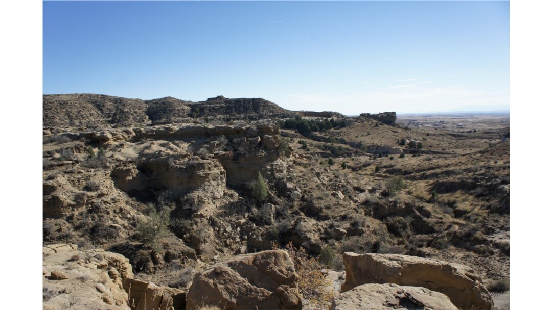A scenic vista shows Corral Bluffs, near Denver, Colo., in a picture released Oct. 24, 2019.