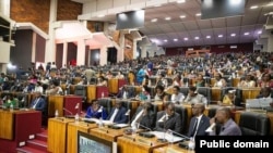 FILE—Photo of Rwandan parliament.