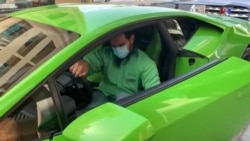 Մանգոյի առաքում` Lamborghini Huracán ավտոմեքենայով