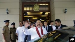 PM Sri Langka Mahinda Rajapaksa di Colombo, Sri Lanka, 31 Oktober 2018. (Foto: dok).