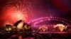 The 9 PM fireworks explode during New Year’s Eve celebrations in Sydney, Australia, Dec. 31, 2024. (AAP Image/Bianca De Marchi/via Reuters) 