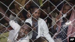 Des migrants Ethiopiens au Yemen, pres de la frontiere Saoudienne, 21 mars 2012. (AP Photo/Hani Mohammed)