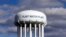 The Flint Water Plant water tower is seen in Flint, Michigan, March 21, 2016. The EPA awarded $100 million to upgrade Flint's drinking water infrastructure, March 17, 2017.