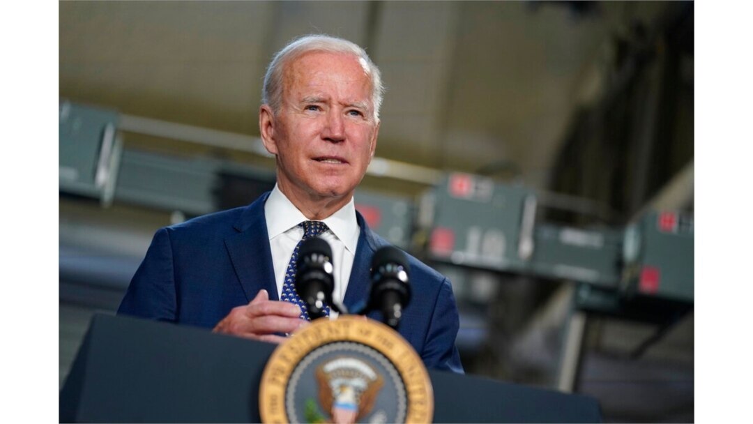 President Joe Biden speaks at Tidewater Community College, in Portsmouth, Va., May 3, 2021.