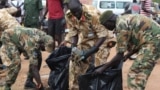 Soldiers cleaning up the streets of Juba, Oct. 27, 2018.