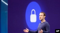 CEO Facebook, Mark Zuckerberg berbicara pada konferensi di San Jose, California, 1 Mei 2018. 