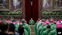 El papa Francisco oficia una misa en el Vaticano, el 24 de febrero de 2019, en la clausura de una cumbre de líderes religiosos para la prevención de abusos sexuales en el seno de la institución. (Giuseppe Lami/Pool Foto via AP)