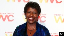FILE - "NewsHour" co-anchor Gwen Ifill attends The Women's Media Center 2015 Women's Media Awards in New York, Nov. 5, 2015. Ifill died on Monday of cancer, PBS said. She was 61.