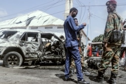 Shambulizi la kigaidi katika kizuizi cha ukaguzi lililotokea Mogadishu Februaryi13, 2021. -