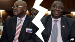 Mubatanidzwa weMDC Alliance unotarisirwa kubatanidza VaTsvangirai naVaBiti zvakare. (AP Photos/Collage by Ntungamili Nkomo)