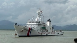 Kapal Garda Pantai Filipina, BRP Teresa Magbanua, bersiap untuk berlabuh di Puerto Princesa, Provinsi Palawan, Filipina, 15 September 2024. (Foto: Garda Pantai Filipina via AP)