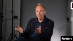 World Wide Web founder Tim Berners-Lee speaks during an interview ahead of a speech at the Mozilla Festival 2018 in London, Britain October 27, 2018. Picture taken October 27, 2018. REUTERS/Simon Dawson