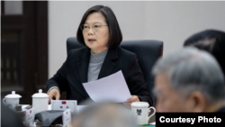 台湾总统蔡英文9日召开国家安全会议(台湾总统府提供)