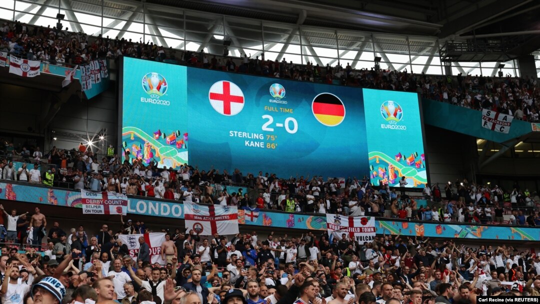Laga Inggris melawan Jerman di Stadion Wembley, London, Inggris, 29 Juni 2021. (Foto: Carl Recine via REUTERS)