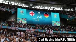 Laga Inggris melawan Jerman di Stadion Wembley, London, Inggris, 29 Juni 2021. (Foto: Carl Recine via REUTERS)