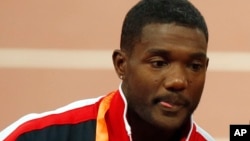 L'Américain Justin Gatlin à Beijing, Chine, le 24 août 2015.