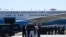 The flag-draped casket of the late Rep. John Lewis, D-Ga., is carried by a joint services military honor guard at Andrews Air Force Base in Md., July 29, 2020.