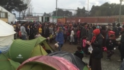 Refugees Held in Camp at Greece-Macedonia Border