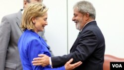 La secretaria de Estado, Hillary Clinton, volverá a encontrarse con el saliente presidente de Brasil, Luiz Inácio Lula da Silva.