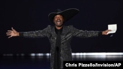 Billy Porter accepts the award for outstanding lead actor in a drama series for "Pose" at the 71st Primetime Emmy Awards on Sunday, Sept. 22, 2019, at the Microsoft Theater in Los Angeles.
