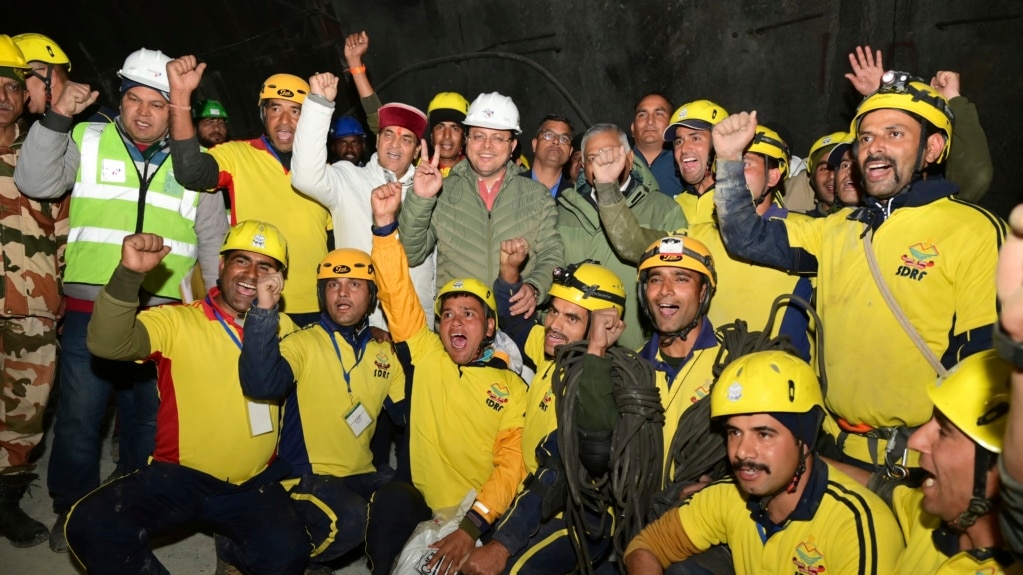 All Trapped Workers Pulled from Collapsed Tunnel in India