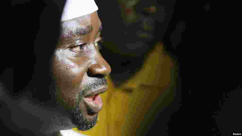 National Emergency Management Agency (NEMA) Director-General Mohammed Sani Alhaji Sidi speaks to the media at Asokoro General Hospital in Abuja, May 1, 2014, following a bomb explosion.