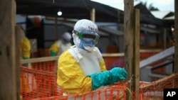 Mosala ya bokolongono na bitumba na Ebola na Beni, Nord-Kivu, 16 avril 2019. 