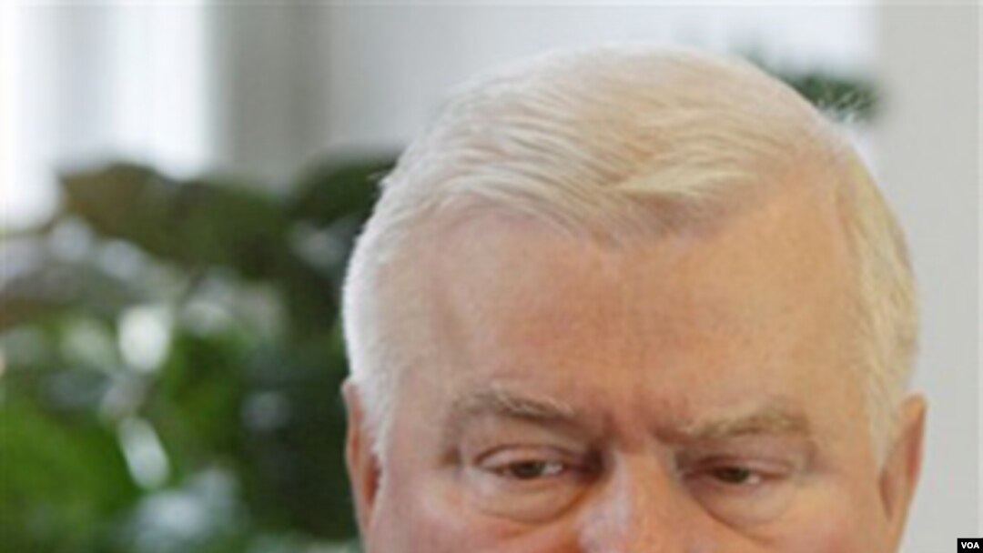 Mantan Presiden Polandia dan pemenang hadiah Nobel Perdamaian Lech Walesa. (foto: dok)