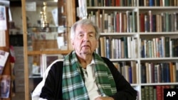 FILE - Pulitzer Prize-winning author Larry McMurtry is pictured at his bookstore in Archer City, Texas, April 30, 2014. McMurtry has died at age 84, his publisher confirmed March 26, 2021.