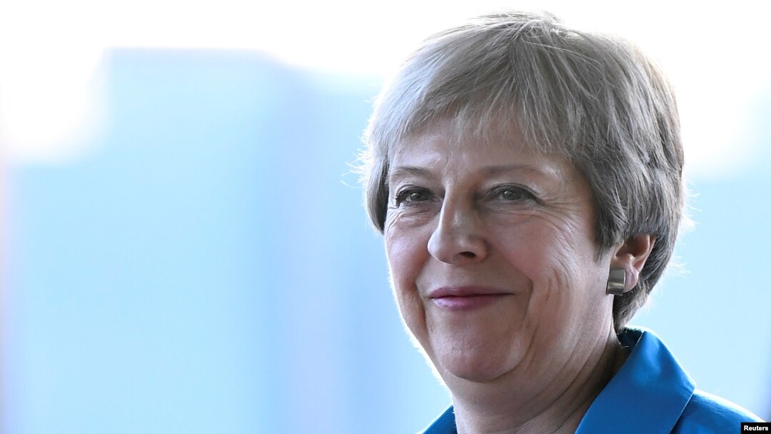 British Prime Minister Theresa May arrives for the Conservative Party Conference in Birmingham, England, Sept. 29, 2018.