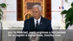 Sobre Venezuela Pence urge a países de la región a "hacer más"