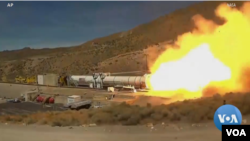 Última prueba del motor de propulsión de su nuevo Sistema de Lanzamiento Espacial de la NASA en Utah el 2 de septiembre de 2020.