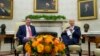 President Joe Biden meets with Costa Rica President Rodrigo Chaves in the Oval Office of the White House in Washington, Aug. 29, 2023.