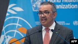 Direktur Jenderal WHO Tedros Adhanom Ghebreyesus berbicara di Jenewa, Swiss (foto: dok). 