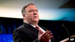 FILE - In this April 29, 2020, file photo Secretary of State Mike Pompeo speaks at a news conference at the State Department in Washington. Chinese leaders “intentionally concealed the severity” of the pandemic from the world in early January,…