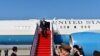 U.S. Secretary of State Mike Pompeo exits his plane on arrival in Pyongyang, North Korea, May 9, 2018. 