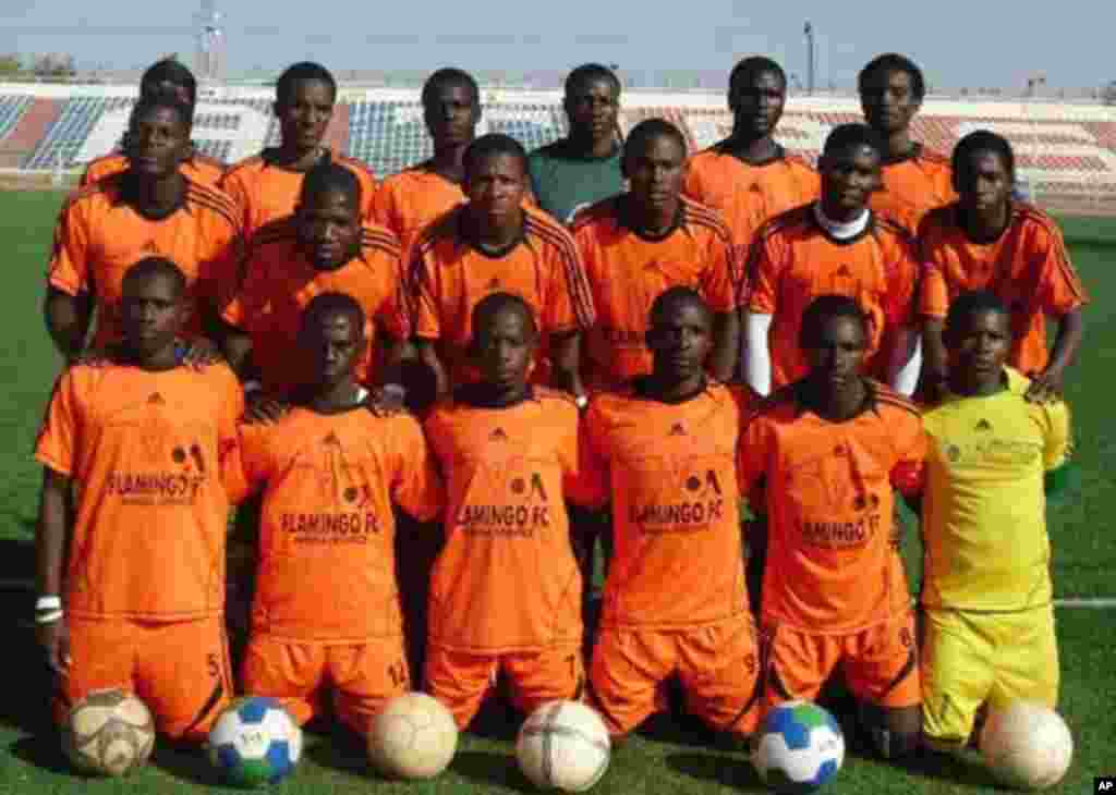'Yan wasan Kungiyar kwallon kafa ta VOA Hausa Flamingos FC Bauchi