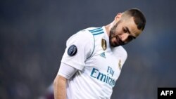 L'attaquant français du Real Madrid, Karim Benzema, lors du match contre le PSG à Paris, le 6 mars 2018.