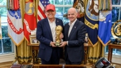 دونالد ترمپ، رییس جمهور ایالات متحده و جیانی انفانتینو، رییس فیفا در قصرسفید