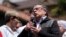 El presidente de Colombia, Gustavo Petro, habla con sus partidarios durante un mitin, en Bogotá, Colombia, el miércoles 7 de junio de 2023.