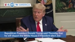 VOA60 Ameerikaa - Trump Says He Will Leave White House if Biden Wins Electoral College Vote