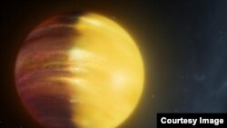 Gambar render exoplanet HAT-P-7b. (University of Warwick)