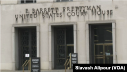 A U.S. federal courthouse in Washington is pictured on August 21, 2018, as it holds an arraignment for an Iranian resident of California, Majid Ghorbani. Authorities arrested him on August 9, 2018, on suspicion of spying for Iran.