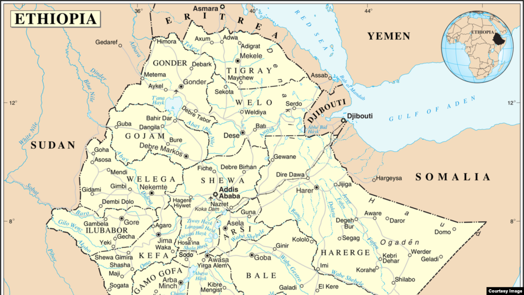 ከድረ ገጽ ላይ የተገኘ የኢትዮጵያ ካርታ