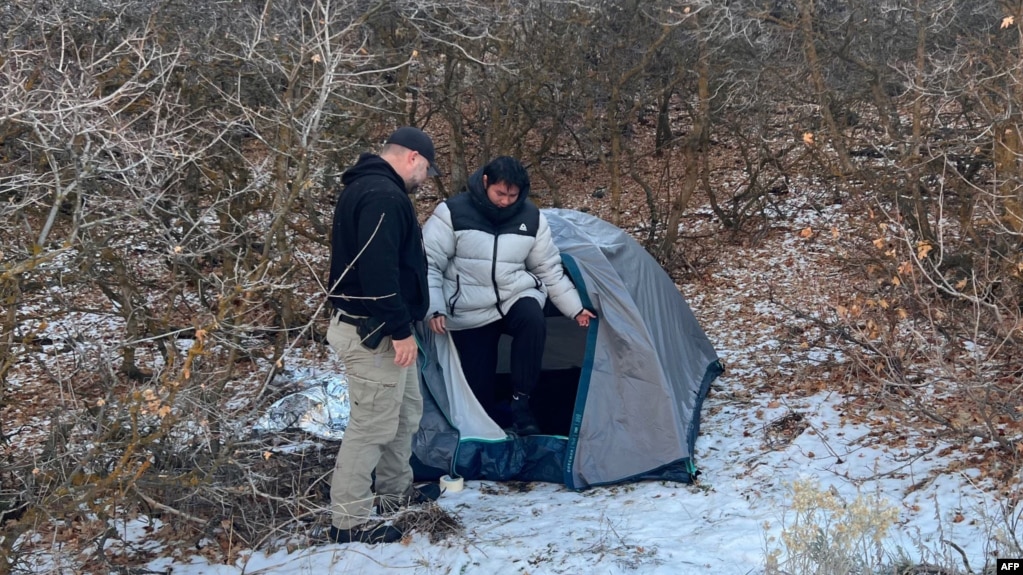 警方在犹他州布里格姆市附近旷野的一个帐篷里找到了失踪的中国留学生。（2023年12月31日）(photo:VOA)