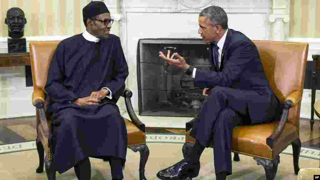 Barack Obama et Muhammadu Buhari, Washington, 20 juillet 2015.&nbsp;