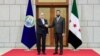 Syria's interim President Ahmed al-Sharaa meets with Fernando Arias, the head of the Organisation for the Prohibition of Chemical Weapons (OPCW) in Damascus, Syria, in this handout released on Feb. 8, 2025, from the Syrian Presidency Office. 