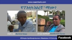 የኢንተርኔት ጸሐፊው በፍቃዱ ኃይሉና የሰብዓዊ መብት ተከራካሪው አቶ ያሬድ ኃይለማርያም ናቸው።